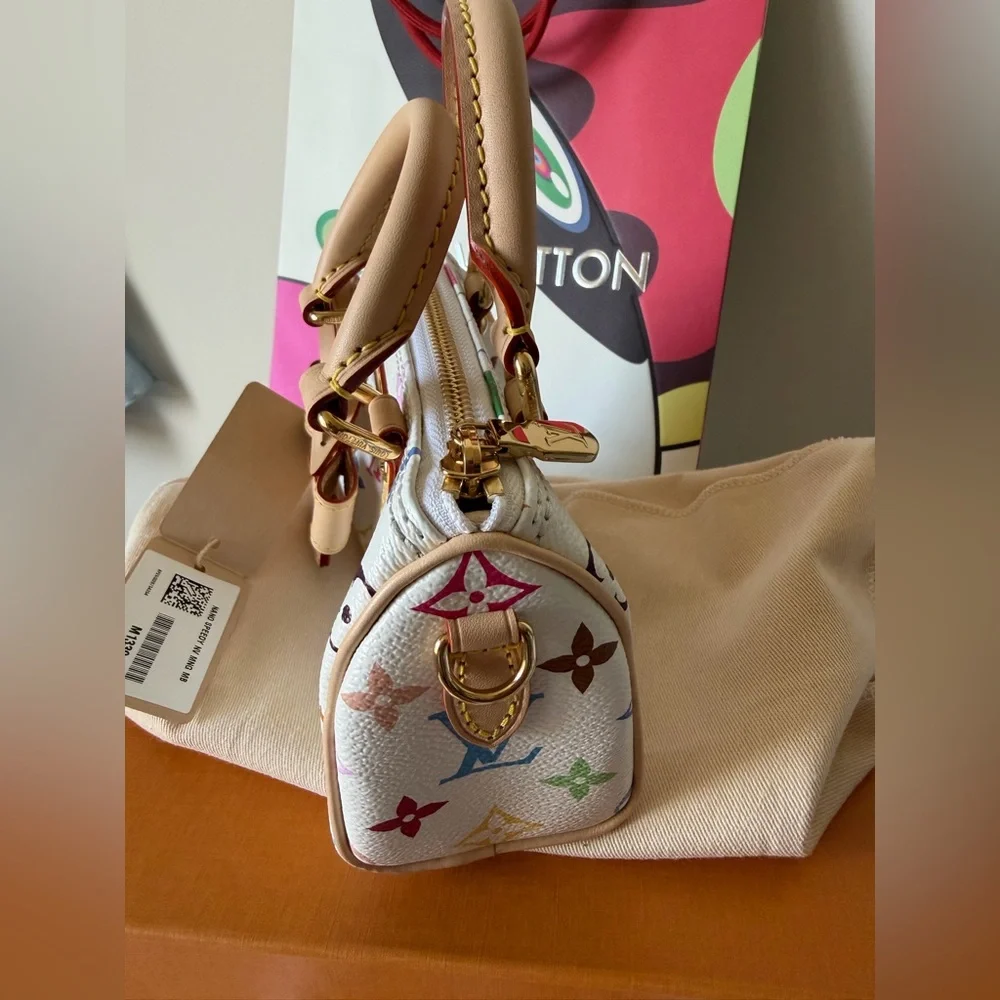 Louis Vuitton Murakami White Multicolor Nano Speedy Bag - Picture 11 of 16